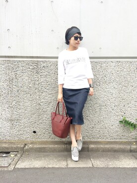 山﨑美穂さん（レディース・162cm）の夏コーディネート