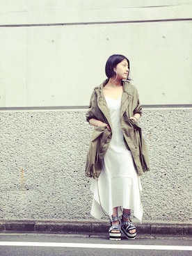 山﨑美穂さん（レディース・162cm）の冬コーディネート