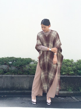 山﨑美穂さん（レディース・162cm）の秋コーディネート