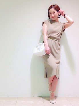 「Chico（チコ）のチェーンショルダーバッグ（ショルダーバッグ）」を使った、tanaka miyuuさん（レディース・155cm）の春コーディネート