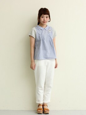 「chambre de charme（シャンブルドゥシャーム）のアイテム（アクセサリー）」を使った、Malle chambre de charmeさん（レディース・158cm）の夏コーディネート