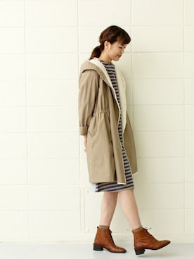 「chambre de charme（シャンブルドゥシャーム）のアイテム（その他アウター）」を使った、Malle chambre de charmeさん（レディース・163cm）の秋コーディネート