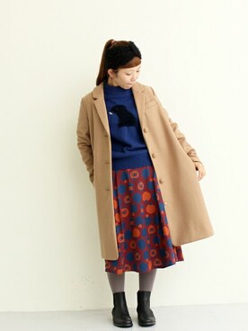 「chambre de charme（シャンブルドゥシャーム）のアイテム（その他アウター）」を使った、Malle chambre de charmeさん（レディース・152cm）の秋コーディネート