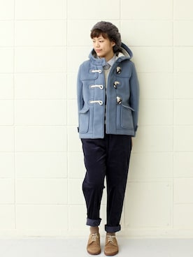 「chambre de charme（シャンブルドゥシャーム）のアイテム（ダッフルコート）」を使った、Malle chambre de charmeさん（レディース・163cm）の秋コーディネート
