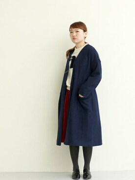 「chambre de charme（シャンブルドゥシャーム）のアイテム（その他アウター）」を使った、Malle chambre de charmeさん（レディース・158cm）の秋コーディネート