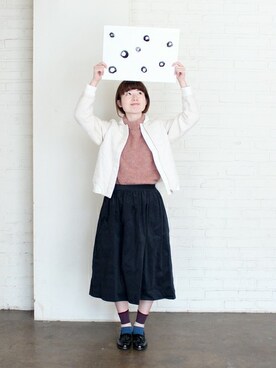 「chambre de charme（シャンブルドゥシャーム）のアイテム（ジャケット/アウター）」を使った、Malle chambre de charmeさん（レディース・157cm）の秋コーディネート