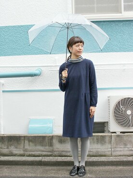 「chambre de charme(chambre de charme)」｜「アイテム（ワンピース/ドレス）」を使った、Malle chambre de charmeさん（レディース・163cm）の冬コーディネート