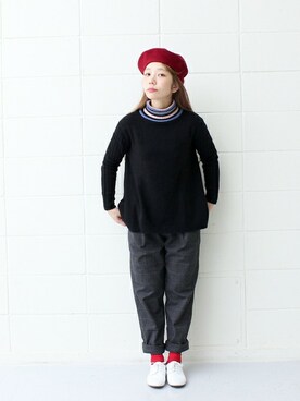 「chambre de charme(chambre de charme)」｜「アイテム（パンツ）」を使った、Malle chambre de charmeさん（レディース・152cm）の冬コーディネート