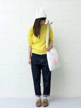 「chambre de charme（シャンブルドゥシャーム）のアイテム（その他トップス）」を使った、Malle chambre de charmeさん（レディース・163cm）の春コーディネート