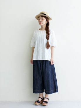「chambre de charme(chambre de charme)」｜Malle chambre de charmeさん（レディース・152cm）の春コーディネート
