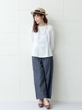 「chambre de charme(chambre de charme)」｜Malle chambre de charmeさん（レディース・163cm）の春コーディネート