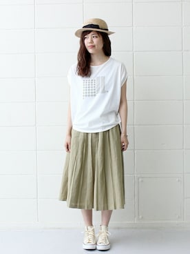 「chambre de charme(chambre de charme)」｜Malle chambre de charmeさん（レディース・163cm）の春コーディネート