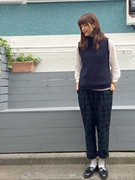 「ブラックウォッチ」｜Malle chambre de charmeさん（レディース・163cm）の秋コーディネート