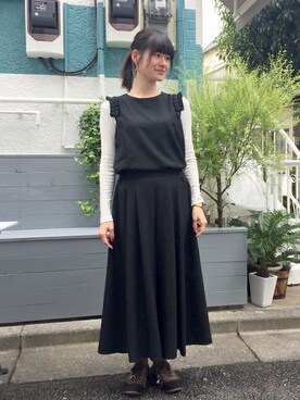 「chambre de charme（シャンブルドゥシャーム）のアイテム（その他トップス）」を使った、Malle chambre de charmeさん（レディース・160cm）の秋コーディネート