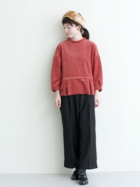 「chambre de charme（シャンブルドゥシャーム）のアイテム（その他トップス）」を使った、Malle chambre de charmeさん（レディース・157cm）の秋コーディネート