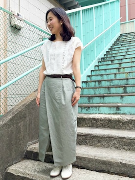 「NOIR（ノワール）のアイテム」を使った、Malle chambre de charmeさん（レディース・160cm）の春コーディネート