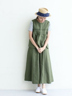 「aimer le mieux（エメルミュー）のアイテム」を使った、Malle chambre de charmeさん（レディース・155cm）の夏コーディネート