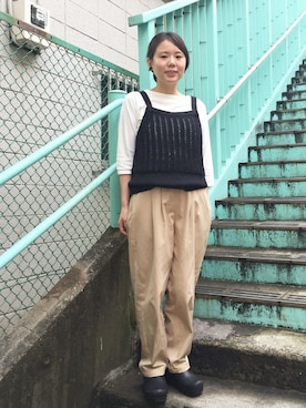 「chambre de charme（シャンブルドゥシャーム）のアイテム（キャミソール）」を使った、Malle chambre de charmeさん（レディース・155cm）の夏コーディネート