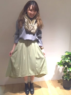 「NOIR（ノワール）のアイテム」を使った、Malle chambre de charmeさん（レディース・163cm）の秋コーディネート