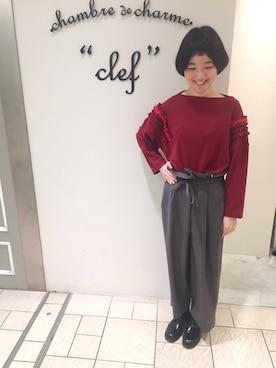 「NOIR（ノワール）のアイテム」を使った、Malle chambre de charmeさん（レディース・156cm）の冬コーディネート