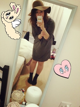 「mystic（ミスティック）の【mystic】テープ使いワンピース（ワンピース、グリーン系）」を使った、ᴹᴬᶠᵁᵞᵁさん（レディース・153cm）の秋コーディネート