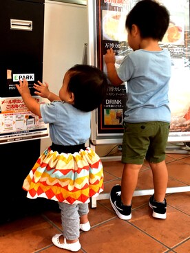 「H&M（エイチ・アンド・エム）のアイテム（その他パンツ）」を使った、stringcalm✯さん（キッズ・100cm）の秋コーディネート