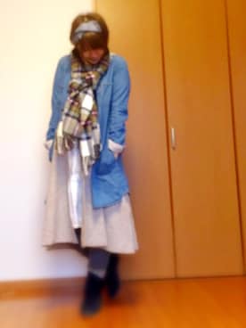 「アイテム（シャツワンピース）」を使った、nacchaさん（レディース・163cm・20代）の秋コーディネート