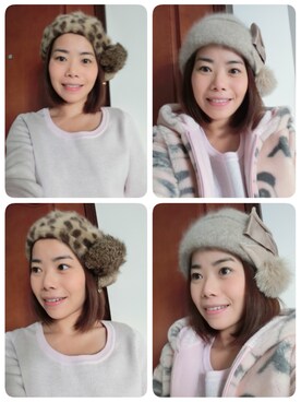 「hat」｜「アイテム（ダッフルコート）」を使った、kakaさん（レディース・159cm）の冬コーディネート