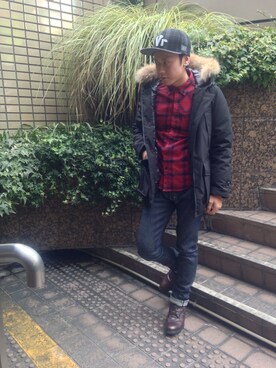 「VANQUISH」｜「アイテム（ブーツ）」を使った、YUTOさん（メンズ・168cm）の冬コーディネート