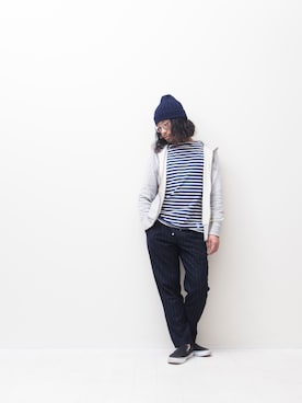 「アイテム（腕時計）」を使った、YOSHIWOさん（メンズ・171cm）の冬コーディネート