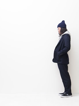 「アイテム（腕時計）」を使った、YOSHIWOさん（メンズ・171cm）の冬コーディネート