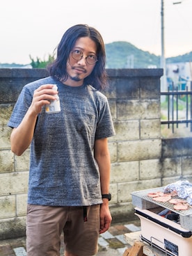 「アイテム（腕時計）」を使った、YOSHIWOさん（メンズ・171cm）の夏コーディネート