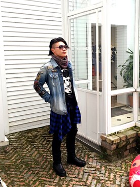 「5cm（ファイブシーエム）のアイテム（トップス）」を使った、Z ♠️☠️さん（メンズ・168cm）の冬コーディネート