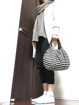 「MACPHEE（マカフィー）のアイテム（トレンチコート）」を使った、Mayumi Tanakaさん（レディース・166cm）の春コーディネート
