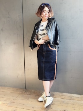 「RNA（アールエヌエー）のアイテム（財布/小物）」を使った、ミッツ☆さん（レディース・155cm）の春コーディネート