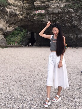 YunHsiehさん（レディース・163cm）の夏コーディネート
