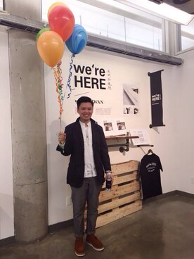 「(A)CRYPSISのアイテム」を使った、AHAO | Hankさん（メンズ・170cm）の春コーディネート