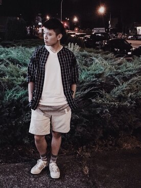 「(A)CRYPSISのアイテム」を使った、AHAO | Hankさん（メンズ・170cm）の夏コーディネート