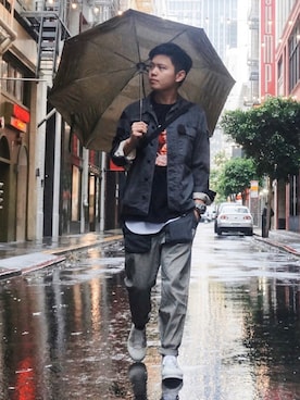 「(A)CRYPSISのアイテム」を使った、AHAO | Hankさん（メンズ・170cm）の秋コーディネート