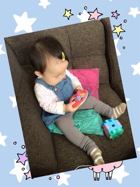 「お祭り」｜「アイテム（オールインワン・サロペット）」を使った、mmoさん（キッズ・70cm）の秋コーディネート