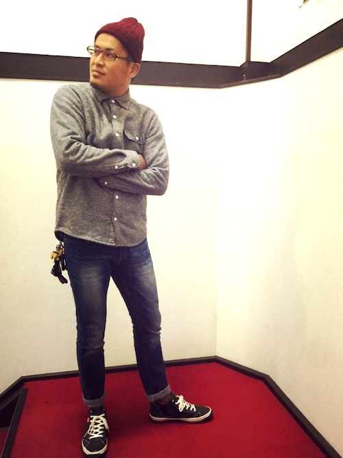 1046アラフォーおじさん No Brandのニットキャップ ビーニーを使ったコーディネート Wear