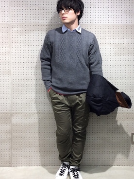 「LAVENHAM」｜「アイテム（その他アウター）」を使った、HeatherGreyWallSTAFFさん（メンズ・173cm）の冬コーディネート