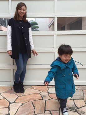 「おにぎりコーデ」｜おにぎりさん（キッズ・90cm）の秋コーディネート