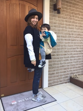 「LBC（エルビーシー）のアイテム（ジャケット/アウター）」を使った、おにぎりさん（キッズ・90cm）の冬コーディネート