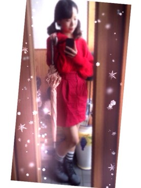 「アイテム（その他シューズ、グレー系）」を使った、ミホさん（レディース・158cm）の冬コーディネート