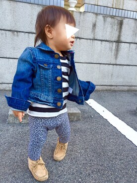 「babyGAP（babyGAP）のアイテム（デニムジャケット、ブルー系）」を使った、ma_a_saさん（レディース）の秋コーディネート
