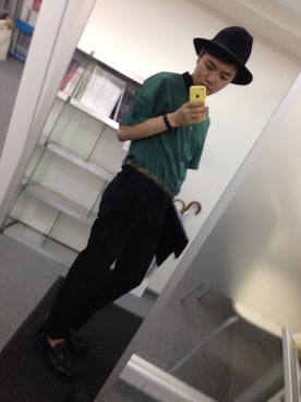 「BUTTERO（ブッテロ）のアイテム（アクセサリー）」を使った、しあのすさん（メンズ・166cm）の秋コーディネート