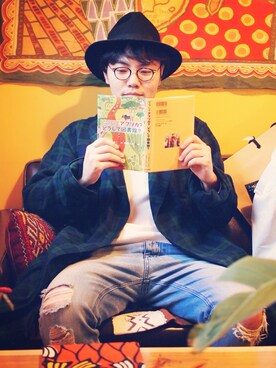 「L.L.Bean（エルエルビーン）のフランネル素材のローブ（その他アウター、グリーン系）」を使った、しあのすさん（メンズ・166cm）の冬コーディネート