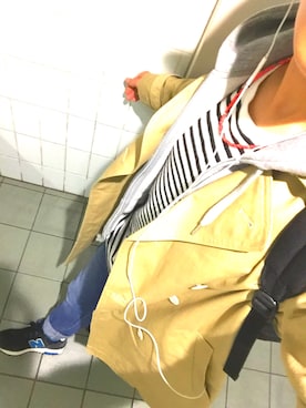 「WEGO（ウィゴー）のアイテム（トレンチコート）」を使った、あきひろさん（メンズ・170cm）の春コーディネート