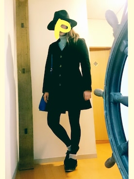 「バレンタインデートスタイル」｜「アイテム（帽子）」を使った、ぱっしょん。さん（レディース・162cm）の冬コーディネート